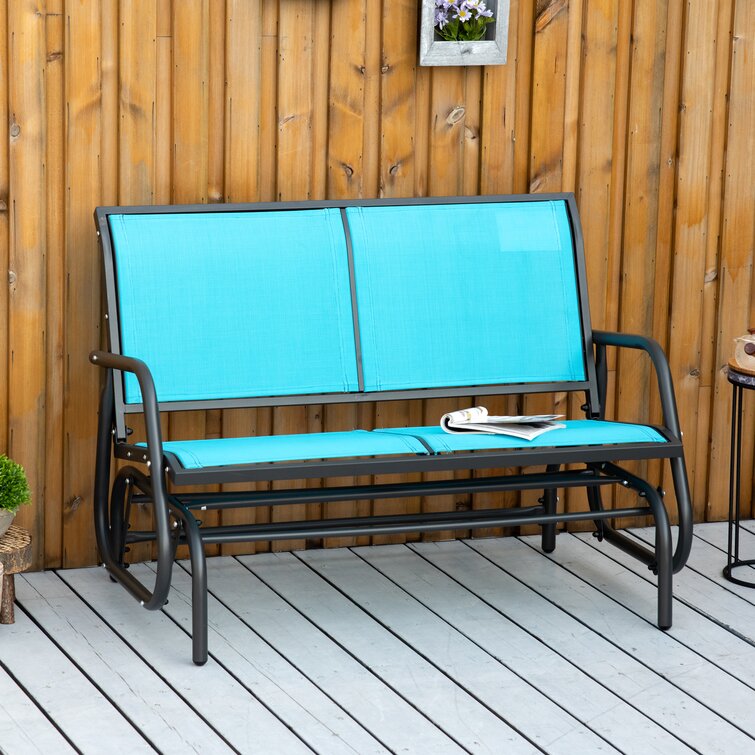 Metal patio glider hot sale